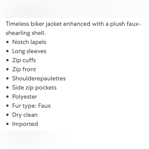 Max Studio Faux Shearling Moto Jacket - M - Picture 4 of 4